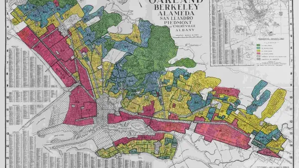Redlining map of Oakland and Berkeley.